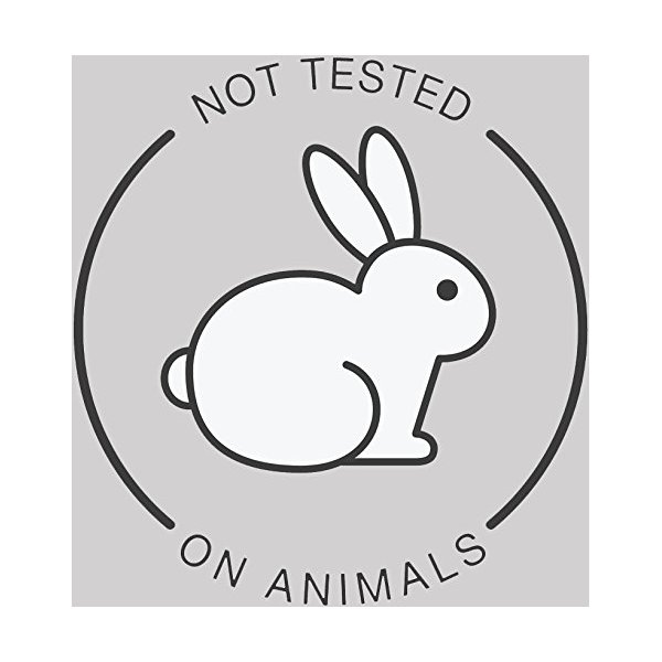 Simple Animal Friendly Vegan Cruelty Free Bunny Logo Cartoon Vinyl Sticker (12" Tall, Not Tested on Animals White)