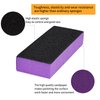 LNAUJS Nail File and Thin Buffer Block, Reusable Black Rectangle Shape Double Sided Manicure Tools with 100/180 Grit, Thin Sanding Buffing Grinding Plisher File
