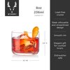 Viski Raye Crystal Negroni Glasses, Lowball Cocktail Glasses Premium Crystal Glassware, 8oz Tumbler Glasses Set of 2