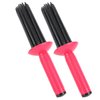 Hair Fluffy Curling Roll Comb, Anti‑slip Curling Wand Portable 17 Comb Teeth Round Hair Brush Professional Hairstyling Tools for Hair Salon, Home