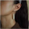 Iaceble Boho Teardrop pearl Earrings Thin pearl Drop Earrings Gold Long pearl Dangle Earrings Vintage pearl Earrings Jewelry for Women and Girls