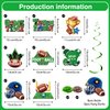 Football Birthday Party Decorations, Football Party Decorations Includes Happy Birthday Football Banner, Football Themed Party Supplies Garland and Hanging Swirls, Paper Pom Poms