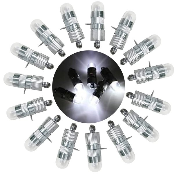 HOSL Mini Led Balloon Lights 60PCS Small Lantern Lights for Balloons, Paper Lanterns, Craft, Halloween, Wedding, Party Decorations String Lights Battery Operated (White, Non-Blinking)