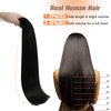 Sunny I Tip Hair Extensions Human Hair 50S I Tips Hair Extensions Jet Black Cold Fusion Itips Real Human Hair Extensions for Women Black Hair Extensions Long Straight 50G 24Inch