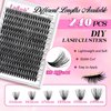 Lash Clusters 240pcs 40D 15-20mm Cluster Lashes Mixed Tray 3D Effect Volume Individual Lashes Cluster Eyelash Extensions Fluffy Soft D Curl DIY Lash Extension Kit at Home (40D-0.07-D,15-20mm)