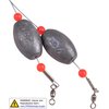 Fishing Egg Sinker Weight Rigs 6pcs Flounder Rig Saltwater Fishing Wire Leader with Egg Sinker Swivels Snap, Grouper Bottom Fishing Rigs