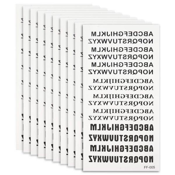 ZZXLLRO 10 Sheets Custom Temporary Tattoos, Self-adhesive Fake Letters Stickers, Waterproof Black Stickers for Adult Men Women Girls Face Body Decorations