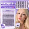 Natural Lash Clusters Kit Wispy Lash Extension Kit Waterproof Lash Clusters C Curl Cluster Eyelash Extensions Kit 144pcs Individual Lashes 10-16mm Eyelash Extension Kit by Lanflower