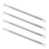 4 Pieces Nail Cuticle Pusher Stainless Steel Cuticle Pusher Triangle Cuticle Peeler Scraper Cuticle Pusher Gel Nail Polish Nail Art Cuticle Remover Tool, Silver