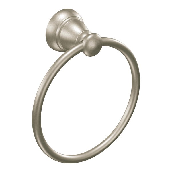 Moen Y2686BN Banbury Hand Towel Ring, 0.4, Brushed Nickel