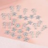 30PCS Star Nail Charms for Acrylic Nails, 3D Silver Metal Star Nail Gems with Shiny Rhinestones Crystal Diamond Alloy Studs Nail Art Charms DIY Manicure Nail Art Supplies for Women Gilrs (3 Styles)