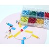 BESTCYC 1Box(500Pcs) 5mm Mini Brads 10Colors Metal Paper Fasteners Round Split Pins for Scrapbooking, Paper Crafts,Card Making and DIY Craft Projects