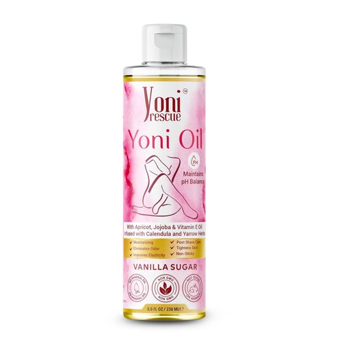 Daily Vaginal Moisturizing All Natural Yoni Oil for Women with Apricot, Jojoba, & Vitamin E Oil | pH Balance | Eliminates Odor | Vaginal Oil for Hydration & Comfort | 8 oz | Vanilla Sugar Scented