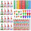 192 Pcs Christmas Stationery Party Favors Bulk 24 pack Christmas Goodie Bags for Kids with Pencils Eraser Slap Bracelets Stamps Cards Treat Bags Christmas School Classroom Gifts Prizes for Students