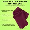 Purity Microfiber Lens Cleaning Cloth - Machine Washable, Lint-Free Ultra-Fine Microfiber Cloth- Cleans Eyeglasses, Screens, Lenses, Phones and Other Delicate Surfaces - Made in USA - 6 Pack, Burgundy