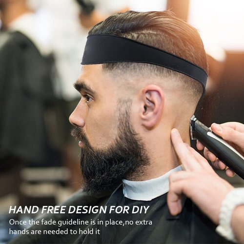 Bebeeco Neckline Shaving Template, Hair Cutting Guide Curved Neck Hair Shaving Template Soft Silicone Neckline Trimming Template for DIY Home Haircuts (Red)