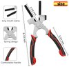 VASTOOLS MIG Welding Pliers,8 Inch,Slag Hammer,Fine & Coarse Files,Ergonomic Grip,Hardened Cutting Edge,Mig Nozzle Cleaner