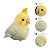 Nohito Realistic Yellow Cockatiel Parrot Bird Plush Toy Stuffed Animal Simulation Fake Bird Cockatoo Stuffed Animals Cute Little Bird Plushie Doll Gifts for Kids 4.9'' (Yellow, M)