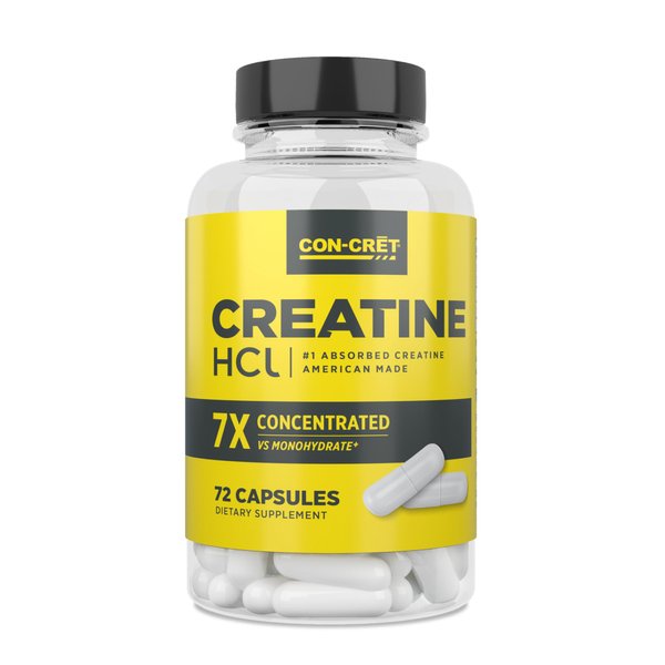 ProMera Sports CON-CRET Patented Creatine HCl Capsules 750 mg, 72 Caps