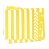 Disposable Striped Chevron Polka Dot Yellow Paper Luncheon Party Napkins 60 Count 13"x13"