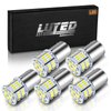 LUYED 1156 LED Bulb New generation 12-24v Super Bright Low Power ! 650 Lumens 1156 1141 1003 LED Light Bulb for Back Up Reverse Lights Brake Lights Tail Lights Rv lights,White,Pack of 5