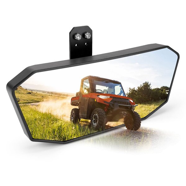 KEMIMOTO UTV Rear View Mirror, Upgraded Adjustable Height Mirrors Compatible with Polaris Ranger 500 570 900 XP 1000XP/Crew 2017-2024 (Factory Drop Down Mounting Tab Required) 2879969