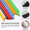 FAONIE 10 Inch Drinking Straws 250Pcs 10 Inch X 0.28 Inch (Red)