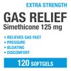 Puregen Labs Extra Strength Gas Relief Softgels with Simethicone 125 mg | Fast Relieve of Pressure, Bloating and Painful Discomfort – 3 Pack | Total 360 Softgels