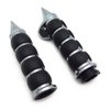 HTTMT TRHB114E-25-CD(114A+312-C) Chrome 25mm 1 inch Spike Handlebar Grips Throttle Boss Compatible with Harley Softail Dyna Sportster Electra Glide/Kawasaki Ninja Hayabusa GSXR700 GSXR1000