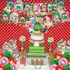 Christmas Birthday Party Supplies, Kawaii Theme Party Decorations Include Birthday Banner Cake Toppers Balloons for Girls and Boys Baby Show