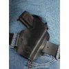 Barsony Black Leather Pancake Gun Holster for Colt 380 Mustang Pony right