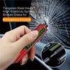 LuFOX 2 Pack Car Safety Hammer Seat Belt Cutter Phone Number Plate Fashionable 3-in-1 Design Best Gift Option Emergency Escape Tool (Red+Black)