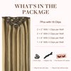 GOO GOO Clip in Hair Extensions Real Human Hair, 18inch 120g 7Pcs, 8A/22 Medium Brown Highlighted Golden Blonde, Remy Human Hair Extensions Clip ins for Women, Natural Human Hair