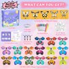 36 Pack Painting Butterfly Craft Kit for Kids, 24 Paper Butterflies and 12 Color Pens, Rubber Band Wind Up Butterfly Toy, Make Your Own Magic Flying Butterfly, Party Game,School Activity,Surprise Card