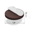 Slipstick GorillaPads CB147 Non Slip Furniture Pads/Gripper Feet (Set of 16) Self Adhesive Rubber Floor Protectors, 1 inch Round, Black