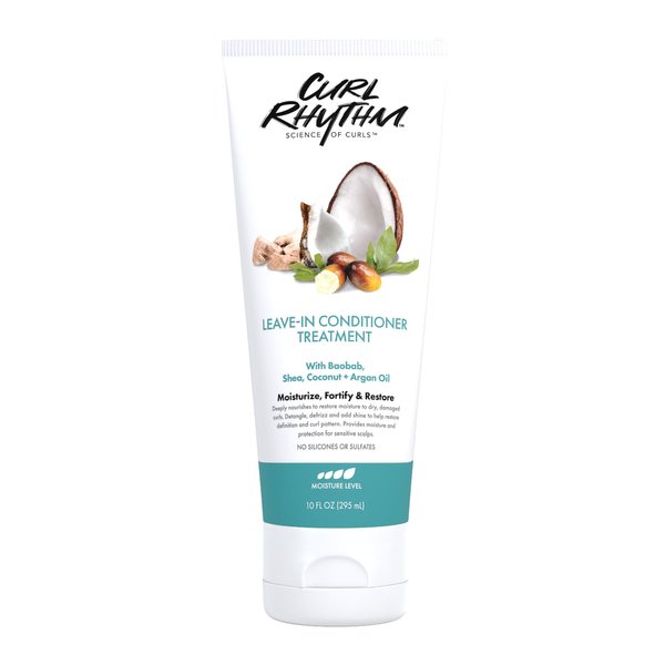 Curl Rhythm Leave-in Conditioner Treatment - Leave-in Conditioner for Curly Hair - Hair Conditioner with Shea, Coconut, and Argan Oil - 10 oz