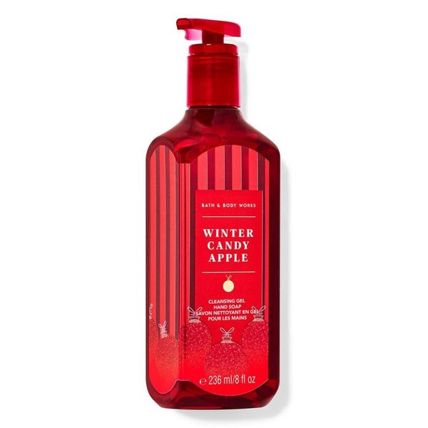 Bath Body Winter Candy Apple Cleansing Gel Hand Soap | 8 Fl Oz | Scented with Natural Essential Oils