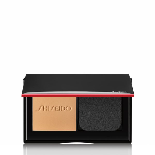 Shiseido Synchro Skin Self-Refreshing Custom Finish Powder Foundation, Linen 220-24-Hour Sheer-to-Medium Buildable Coverage with Shine Control - Smudge Proof & Non-Comedogenic