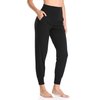 Colorfulkoala Women's High Waisted Joggers with Pockets Full Length Sweatpants & Lounge Pants (S, Black)