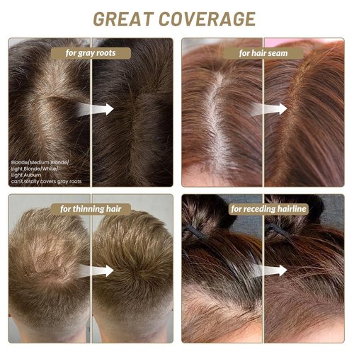 SOVONCARE Hairline Powder, Hairline Shadow Gray Hair Coverage Touch Up Hair Powder for Thinning Hair for Women Hair Root Touch Up Powder Hair Root Cover Up Conceals Hair Loss Blonde 0.35 oz