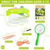 2 Sets Bug Catcher Kit for Kids - Bug Catching Kit with 4X Magnified Viewer, Bug Catcher, Tweezers, Night Observation Light & Bug Habitat Box, Butterfly Net, Backyard Outdoor Toy for Ages 3-5 5-7 8-12