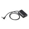 FocusFoto DC Male Plug to DMW-BLK22/DMW-DCC17 Decoded Dummy Battery Power Adapter Cable for Panasonic Lumix S5 DC-S5 S5II S5M2 DC-S5K S5GK G9 G9II G9M2 GH5II GH5M2 GH6 Camera
