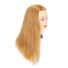 Traininghead 100% Human Hair Mannequin Head Hairdresser Training Head Cosmetology Manikin Head Doll Head With Free Clamp (Light Blonde)