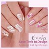 BTArtboxnails Cat Eye XCOATTIPS - Soft Gel Square Nail Tips, Glitter Press On Nails Short, Soak Off Acrylic Fake Nails Glue On Nails In 15 Sizes - 150 Nail Extension Set, Aurora