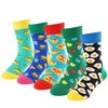BISOUSOX Boys Fun Dress Socks 6-8 Years Old Kids Crazy Novelty Funny Stripe Silly Socks for Boy Girl Birthday Christmas Gift