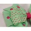 Green and Pink Dots Hair Bow