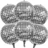 Disco Ball Balloons, 6 PCS, Disco Balloons, Disco Party Decorations, 22 Inch 4D Silver Disco Balloons, Disco Ball Decorations, Disco Ball Balloon, Disco Party Supplies, 70s 80s 90s Party Decorations