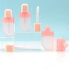 4 Pieces Empty Lip Gloss Tubes Reusable Lip Gloss Containers Ice Cream Shaped Lips Gloss Tube 5 ml Empty Refillable Lips Gloss Bottles DIY Cosmetics Lipstick Containers, Pink