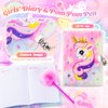 Unicorns Gifts for Girls Kids Toys 3 4 5 6 7 8 9 10 Years Old with 12PCS Unicorn Plush /Locked Diary/Glowing Blanket/Eye Mask/Crossbody Bag/Mirror 12PCS Teen Girl Birthday Christmas Unicorn Toy