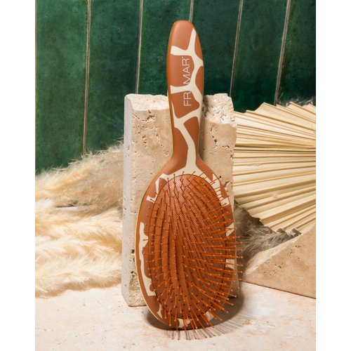 Framar Curly Hair Detangler Brush – Detangler Brush For Curly Hair Giraffe Print Hairbrush For Curly Hair, Wet Hairbrushes For Woman, Womens Hair Brush For Thick Hair, Brush Hair - Giraffe